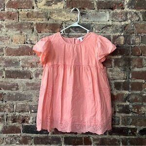 crown & ivy Coral Eyelet Blouse